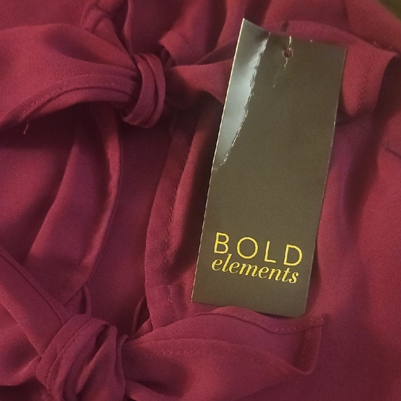 BOLD elements Deep Purple Ruffle Blouse - Picture 5 of 7